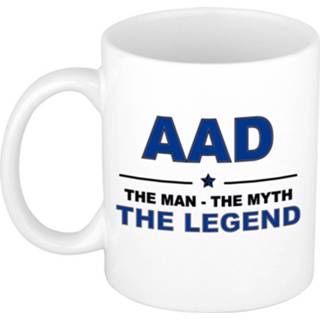 👉 Beker keramiek active mannen Aad The man, myth legend verjaardagscadeau mok / 300 ml