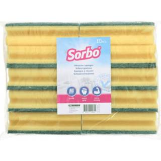 👉 Schuursponsje 10x Grote Schuurspons Met Schuurlaag 14 X 7 4,5 Cm - Schuursponzen 8720147843514