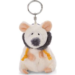 👉 Sleutelhanger grijs wit pluche staal Nici Muis Junior 10 Cm Pluche/staal Grijs/wit 4012390472899
