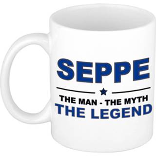 👉 Beker keramiek active mannen Seppe The man, myth legend verjaardagscadeau mok / 300 ml