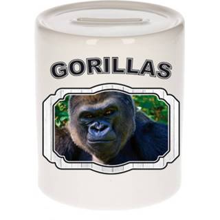 👉 Spaarpot kinderen Dieren Stoere Gorilla - Gorillas/ Apen Spaarpotten 9 Cm 8720276879149