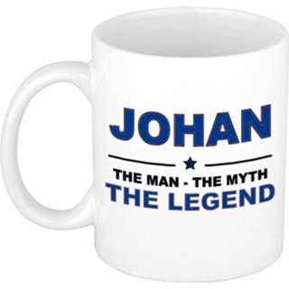 👉 Beker mannen Johan The Man, Myth Legend Cadeau Koffie Mok / Thee 300 Ml - Naam Mokken 8720276090537