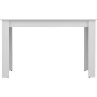 👉 Eettafel witte melamine Pepper 4 Tot 6 Personen Eigentijdse Stijl - L 110 X B 70 Cm 3483600924452