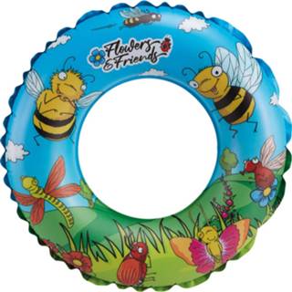 👉 Zwembandje active kinderen blauwe Blauwe/bijen opblaasbare zwemband/zwemring 45 cm kids speelgoed