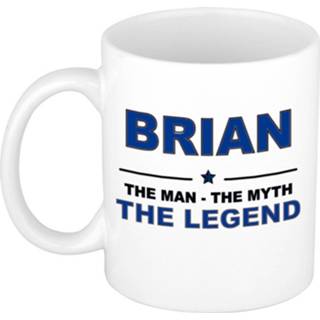 👉 Beker keramiek active mannen Brian The man, myth legend verjaardagscadeau mok / 300 ml