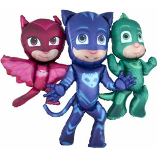 👉 Folieballon rood blauw Amscan Airwalker Pj Masks 144 X 127 Cm Rood/blauw 26635346795