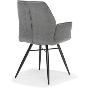 👉 Perfecthomeshop Stoel Met Armleuning Sevin Steel Zwart Onderstel