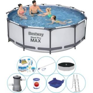 👉 Zwembad steel Combinatie Deal - Bestway Pro Max Rond 366x100 Cm 8720574952858