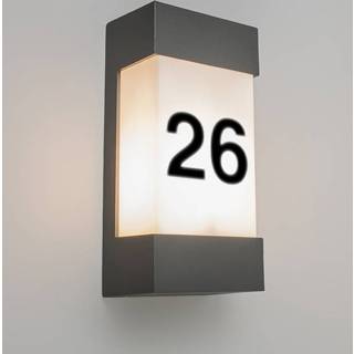 👉 Buitenwandlamp antraciet One Size met huisnummer IP54 - Tide V 8718881036941