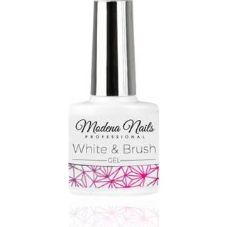 👉 Wit gel One Size Modena Nails French - White & Brush 7,3ml.* 8720512575354