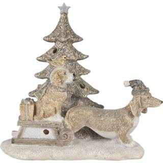 👉 Kerstboom meerkleurig Clayre & Eef Decoratie honden bij LED 16*8*15 cm 6PR4630 8717459793927