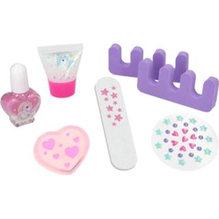 👉 Roze wit kunststof One Size Color-Roze Ylvi beautyset Minimoomis 13,7 x 13 cm roze/wit 4010070571665