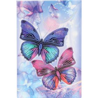 👉 Notitie boek papier One Size Color-Meerkleurig Toi-Toys diamond painting notitieboekje vlinder 20,5 cm 8719817810673