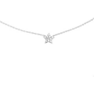 👉 Halsketting witgoud diamant vrouwen active glanzend TFT Collier Ster 0.09ct H P1 0,9 mm 40 - 44 cm 8718834316984