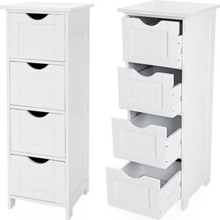 👉 Ladekast wit hout Parya Home - Smalle Met 4 Lades 8719689805517