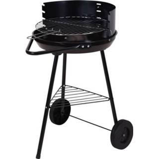 Zwart active BBQ Barbecue + Wielen 40x45x70 cm 8719987438042