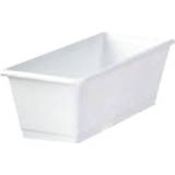 👉 Plantenbak wit rechthoekig 40 x 17,5 x 14,5 cm - Bloembakken/plantenbakken voor binnen/buiten