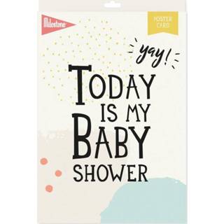 👉 Poster active baby's Milestone Card Babyshower (Engelstalig)