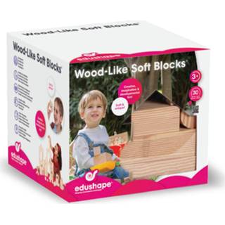 👉 Houten blok foam Edushape Hout-imitatie Blokken - 30 Stuks 7290012679858