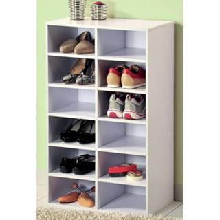 👉 Schoenenkast witte One Size wit schoenenkast/schoenenrek 29 x 51 87 cm - Schoenen opbergers/opbergen Schoenenkasten/schoenenrekken Camping/gang kasten/rekken 8720276637695