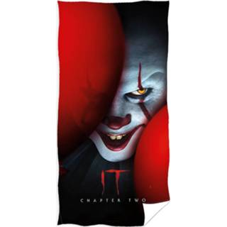 Strandlaken zwart rood katoen Warner Bros. It 70 X 140 Cm Zwart/rood 5902689472749