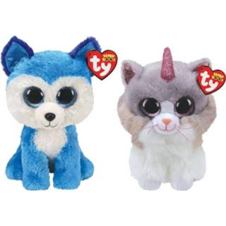 👉 Knuffel Ty - Beanie Buddy Prince Husky & Asher Cat 8720679634994