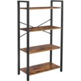 👉 Wandkast Nancy's Industriële - Vintage Boekenkast Staande Rek Woonkamer 66 X 30 120 Cm 6013818531585