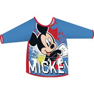 Blauw PVC Disney Kliederschort Met Mouwen Mickey Mouse One-size 8430957139324