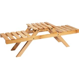 👉 Plank bamboe Quvio Plantenstandaard Met 3 Planken - 8719688026753