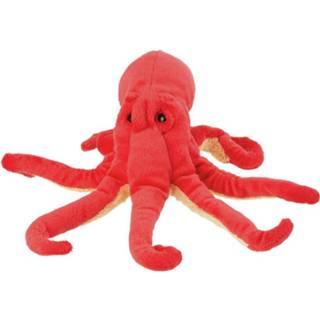 Octopus knuffel rode pluche kinderen kleine van 15 cm