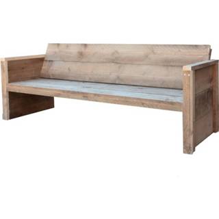 👉 Tuinbank Wood4you - Vlieland Steigerhout Bouwpakket -180lx72hx57d Cm 7435119168199