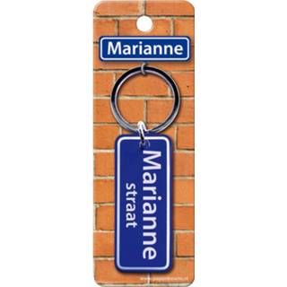 👉 Sleutelhanger blauw staal Paper Dreams Straatnaam Marianne 9 Cm 8716764120565