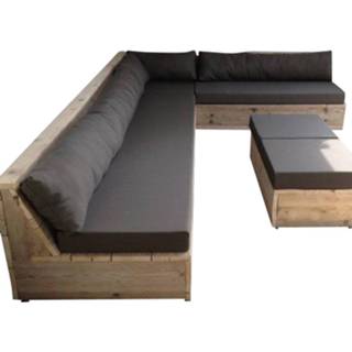 👉 Steigerhout Wood4you - Loungeset 13 250cm/250cm Incl Kussens 9110025714958