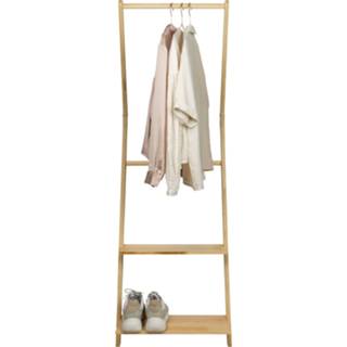 👉 Kledingrek hout Quvio Wand (Ladder) Met 2 Planken - 8719688037957