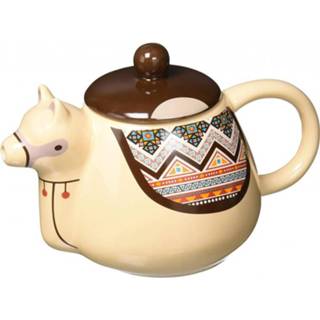 👉 Theepot beige bruin keramiek Thumbsup! Llama 12 Cm Beige/bruin 5060491777893