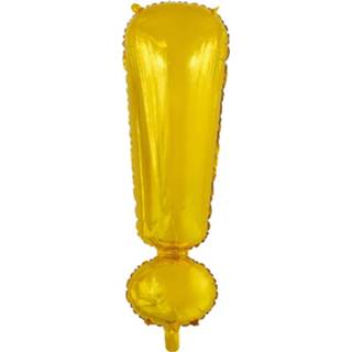 👉 Folieballon goud Globos Uitroepteken 86 Cm 5712735007982