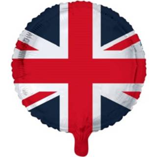 👉 Folieballon blauw wit rood Globos Engelse Vlag 45,5 Cm Blauw/wit/rood 5712735005681