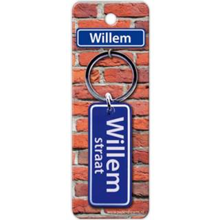 👉 Sleutelhanger blauw staal Paper Dreams Straatnaam Willem 9 Cm 8716764119842