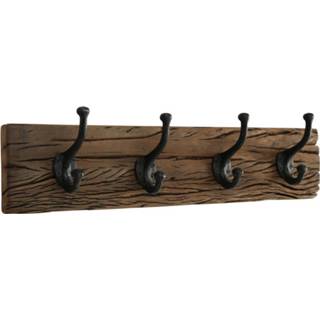 👉 Kapstok bruin metalen 4goodz Van Drijfhout Met 4 Haken 11x55x15 Cm - 6013924771752