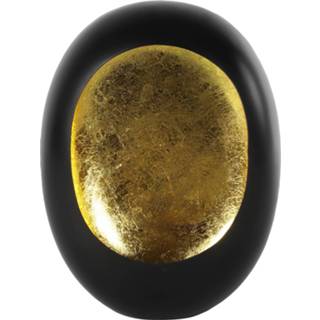 👉 Kandelaar zwart staal goud Tom Ro Eggy 13,5 X 34,5 Cm Zwart/goud 8718317862267