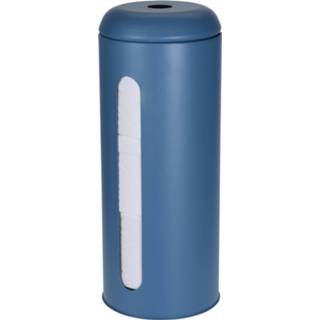 👉 Toiletrolhouder blauw staal Tom 14 X 37 Cm 2-delig 8720585193806