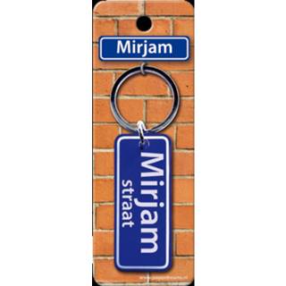 👉 Sleutelhanger blauw staal Paper Dreams Straatnaam Mirjam 9 Cm 8716764120718