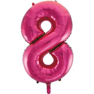 👉 Folie roze Cijfer 8 Ballon Van 86 Cm 5712735007142