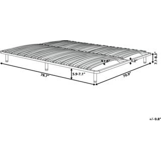 👉 Lattenbodem staal One Size Color-Zwart vrijstaand 180 x 200 cm BASIC 4260580933150