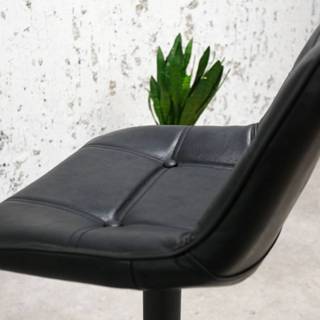 👉 Barkruk zwart kunstleer One Size Color-Zwart Industriële Keston Premium 8720239804225