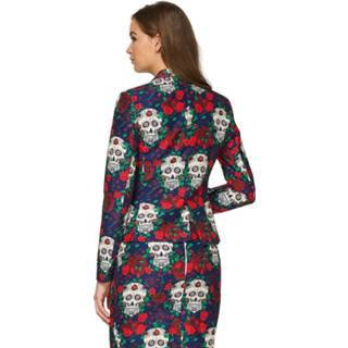 👉 Verkleedpak polyester XL Color-Meerkleurig vrouwen Suitmeister Day of the Dead dames mt 8719323588707