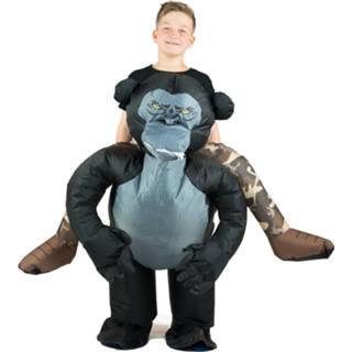 👉 Verkleedpak zwart polyester One-Size Color-Zwart Bodysocks opblaasbaar Gorilla junior 5060298047458