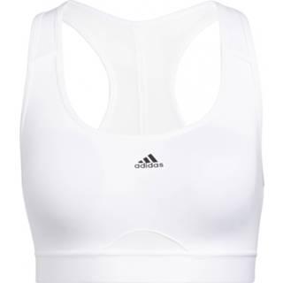 👉 Sport BH XL vrouwen grijs wit Adidas - Women's MS Good Training Designed4Training Sportbeha maat Cup: A-C, wit/grijs 4065417304512