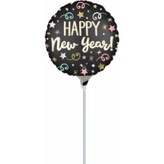 👉 Folieballon zwart Anagram Happy New Year 23 Cm 2-delig 26635433693