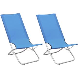 👉 Strandstoel rood stof Vidaxl Strandstoelen 2 St Inklapbaar 8720286073261
